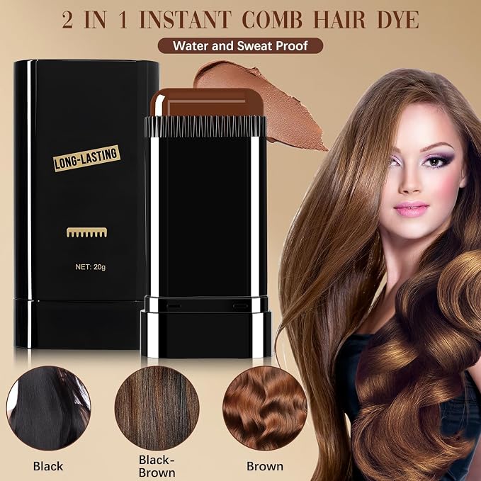 2-in-1 Hair Touch Up Comb Stick