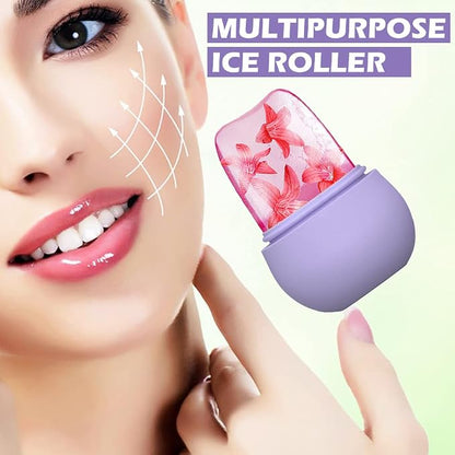 Ice Roller for Face, Silicone Mould with Cleansing Brush