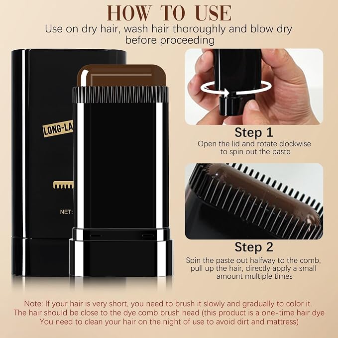 2-in-1 Hair Touch Up Comb Stick