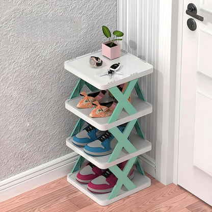 Adjustable Shoe Stand Organizer Stackable Storage Bedroom entryway Slots Shelf Footwear Rack