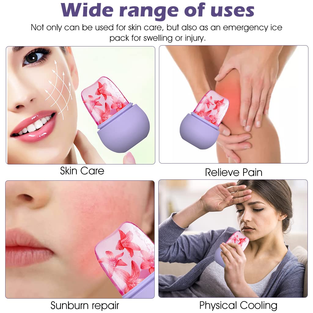 Ice Roller for Face, Silicone Mould with Cleansing Brush